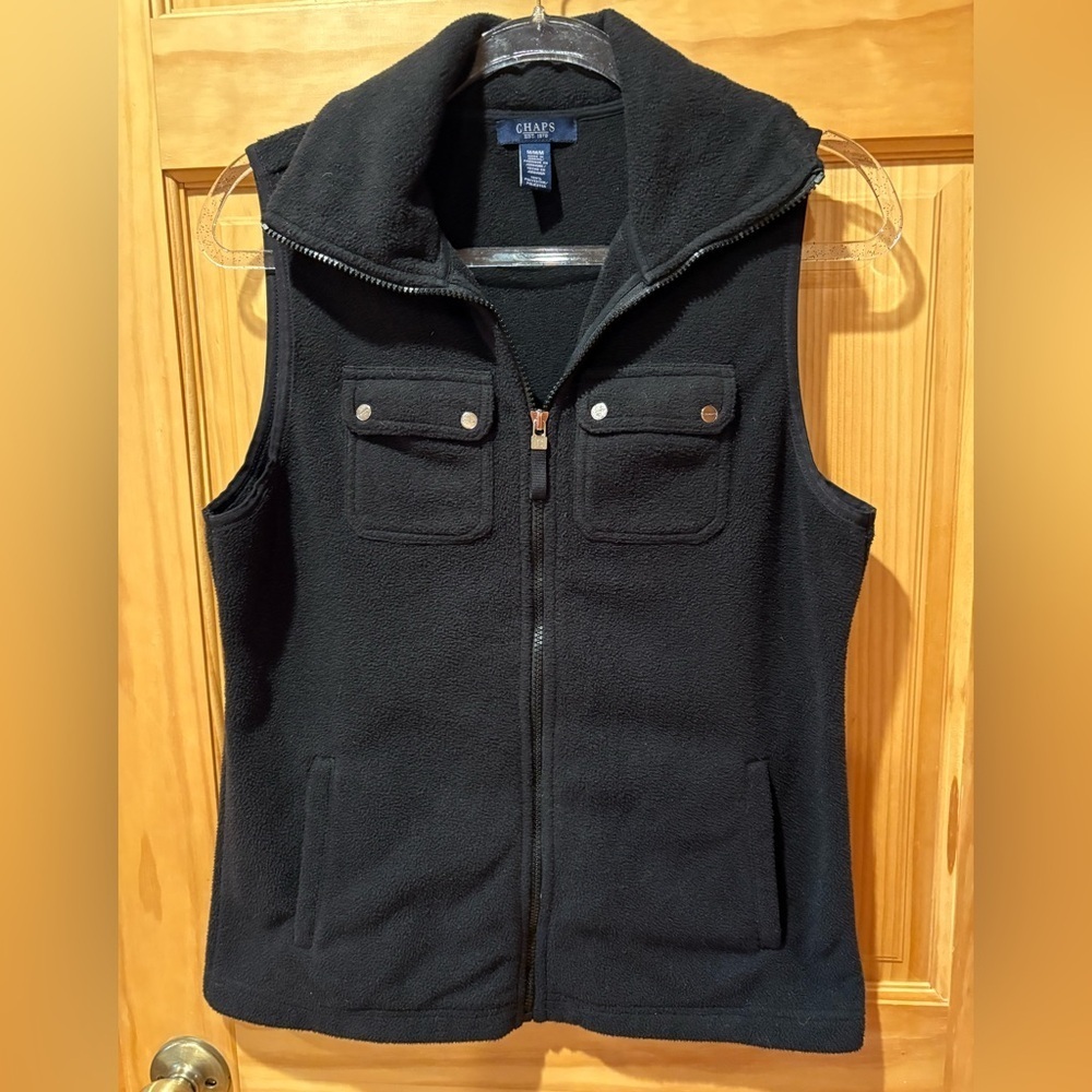 Chaps Black Fleece Vest women’s M